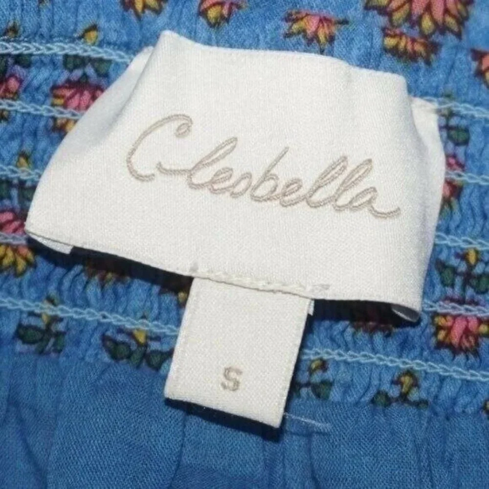 Revolve Cleobella Blue Lotus Floral India Cotton Midi Dress Small $208 - Picture 7 of 10